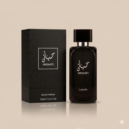 Lattafa Hayati Black Eau de Parfum for Men
